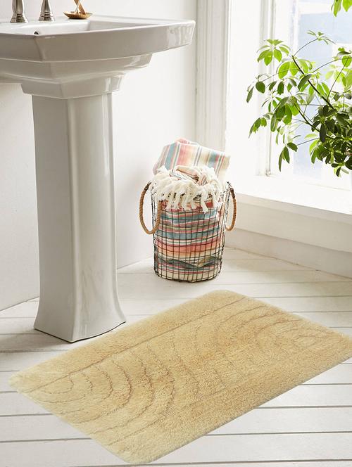 classic bath mat 100% cotton with anti skid - 14325066 - Very Small Image - 1