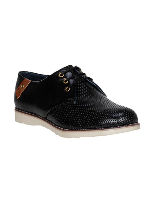 black leatherette lace up shoe - 14327922 - Very Small Image - 1