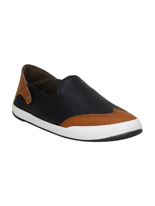 black leatherette casual slipon - 14327939 - Very Small Image - 1