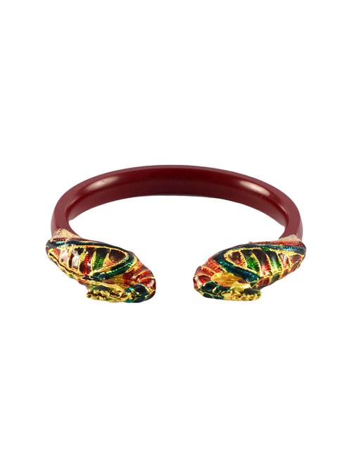 red gold platted acrylic-brass bangle - 14327988 - Very Small Image - 1