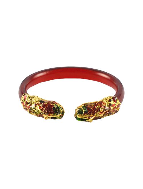 red gold platted acrylic-brass bangle - 14327998 - Very Small Image - 1