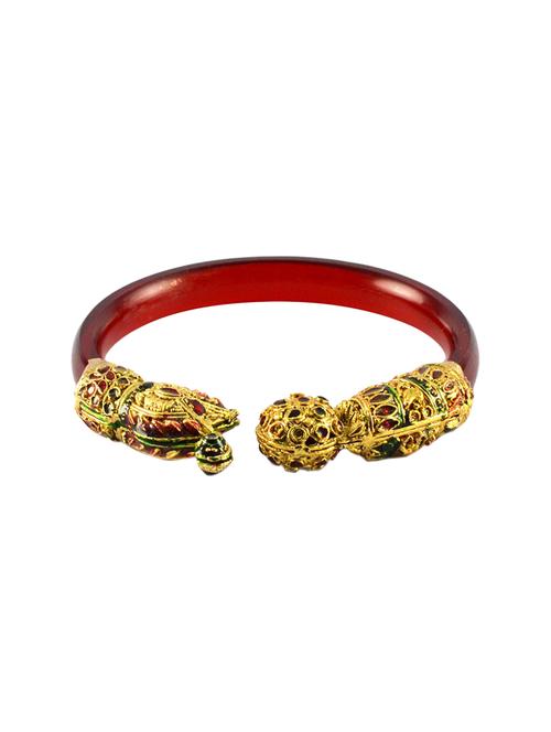 red gold platted acrylic-brass bangle - 14328000 - Very Small Image - 1