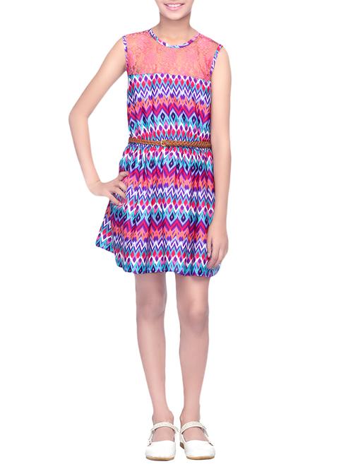 multi colored polyester frock - 14328263 - Very Small Image - 1