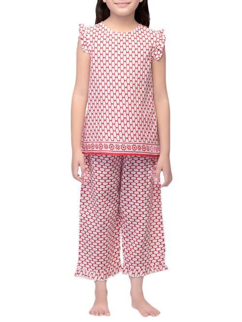 white cotton pyjama set nightwear - 14328293 - Very Small Image - 1