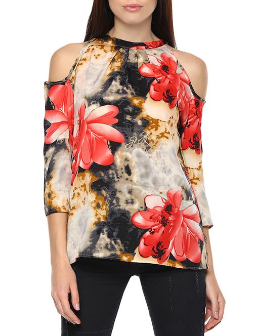 red floral casual top - 14329707 - Very Small Image - 1