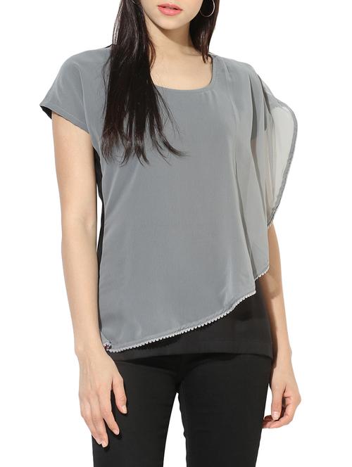 black viscose layered top - 14330017 - Very Small Image - 1