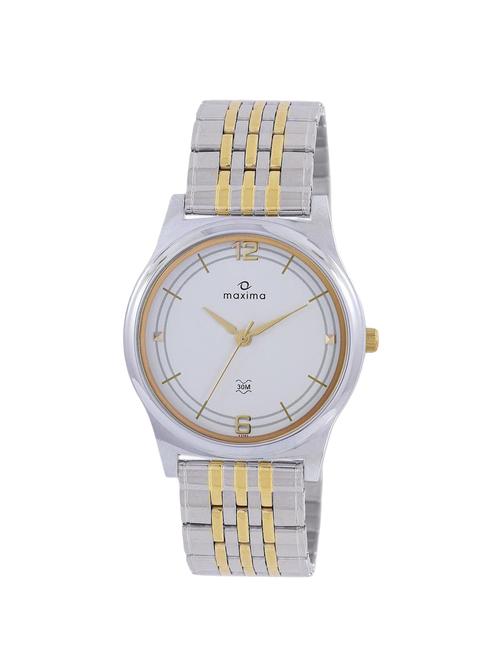 maxima white dial watch for men - 43280cmgt - 14330785 - Very Small Image - 1