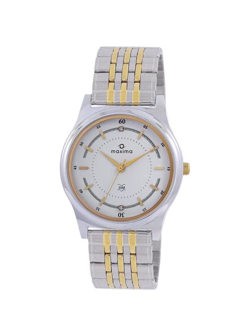 maxima white dial watch for men - 43282cmgt - 14330787 - Very Small Image - 1