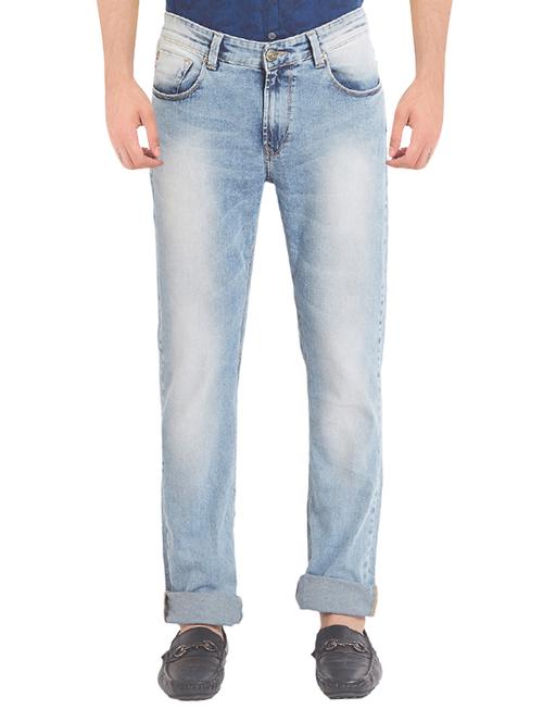 blue heavy washed denim jeans - 14332018 - Very Small Image - 1