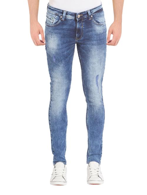 blue heavy washed ripped denim jeans - 14332062 - Very Small Image - 1