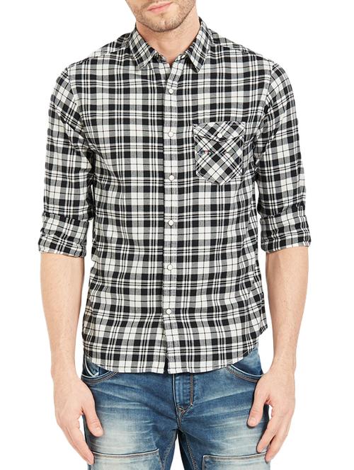 black cotton casual shirt - 14332111 - Very Small Image - 1