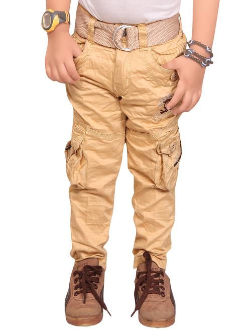 beige cotton cargos trouser - 14332812 - Very Small Image - 1