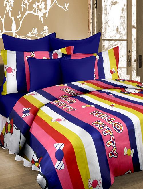 hello kitty double bed sheet with 2 pillow covers - 14332846 - Very Small Image - 1