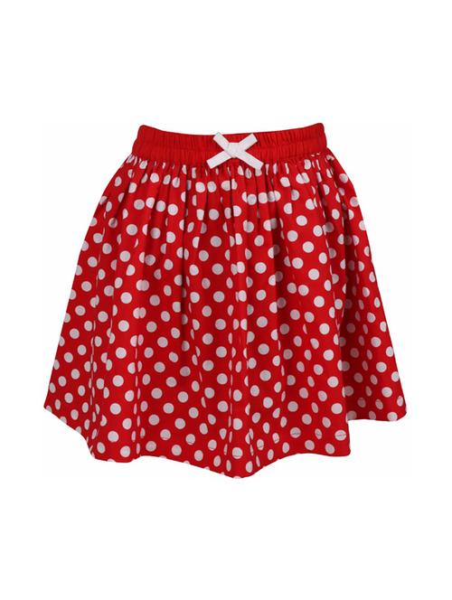 red cotton flared skirt - 14336007 - Very Small Image - 1