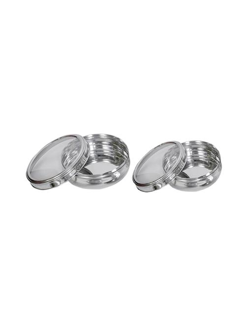 set of 2 see through stainless steel containers - 14336034 - Very Small Image - 1