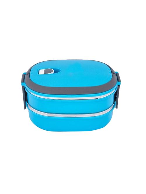 two layer blue rectangular lunch box - 14336083 - Very Small Image - 1