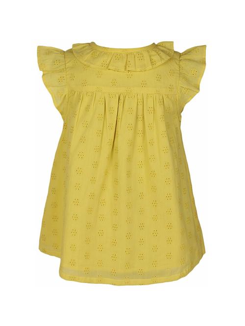 yellow cotton frock - 14336134 - Very Small Image - 1