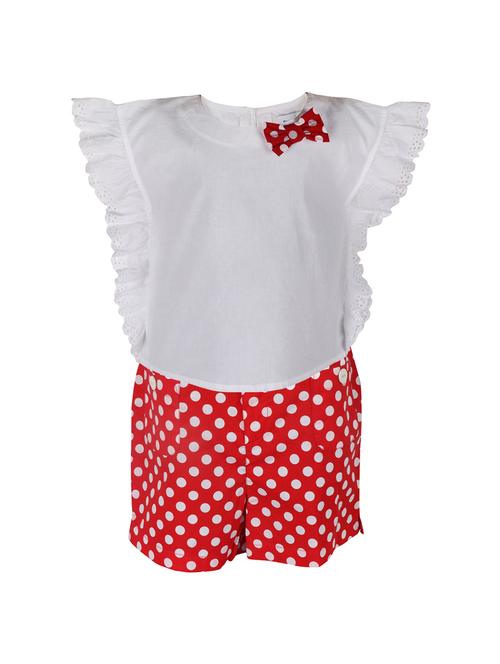 red cotton shorts set - 14336138 - Very Small Image - 1