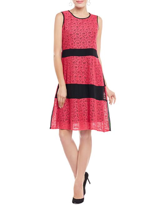solid pink casual dress - 14337473 - Very Small Image - 1