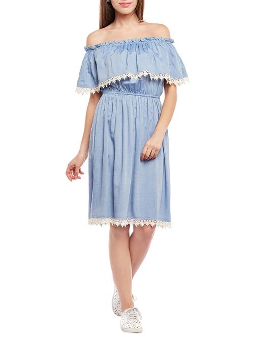 light blue poly cotton dress - 14337494 - Very Small Image - 1