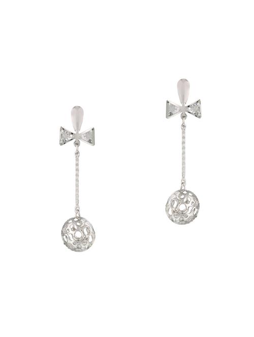 silver brass drop earrings - 14337552 - Very Small Image - 1