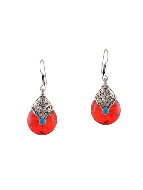 red brass drop earrings - 14337563 - Very Small Image - 1