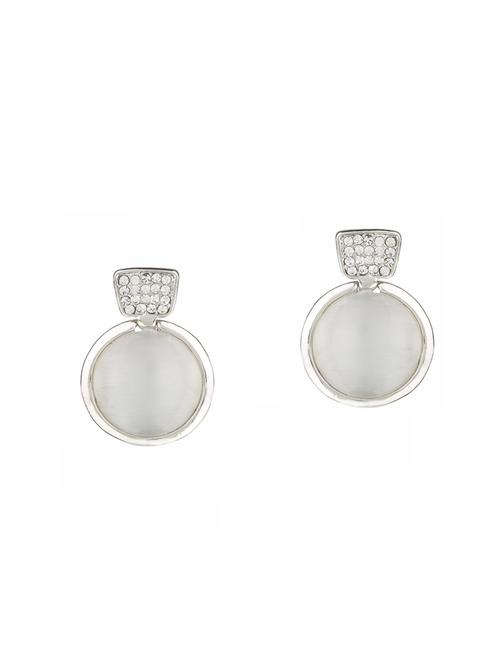 white brass studs earrings - 14337564 - Very Small Image - 1