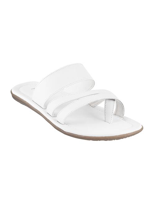 white leatherette slip on slipper - 14337873 - Very Small Image - 1