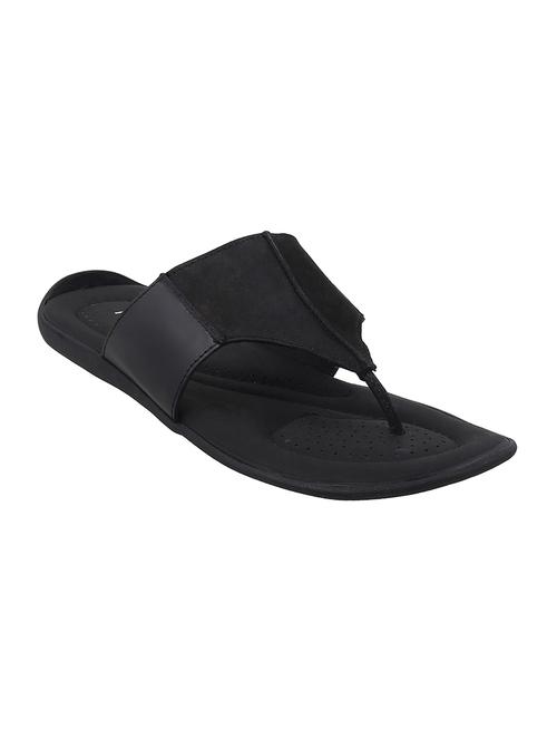 black leather toe separator slipper - 14337878 - Very Small Image - 1