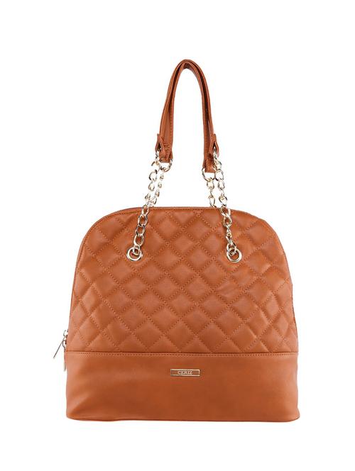 tan leatherette regular handbag - 14341292 - Very Small Image - 1