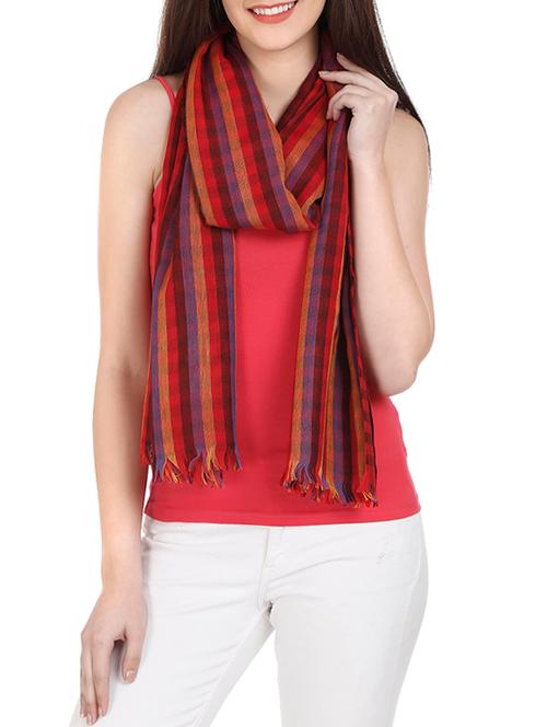 multi colored woollen stole - 14341413 - Very Small Image - 1