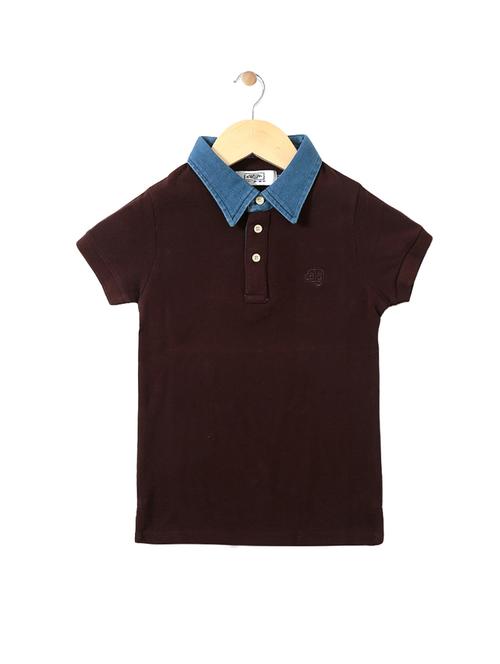 brown cotton tshirt - 14341707 - Very Small Image - 1