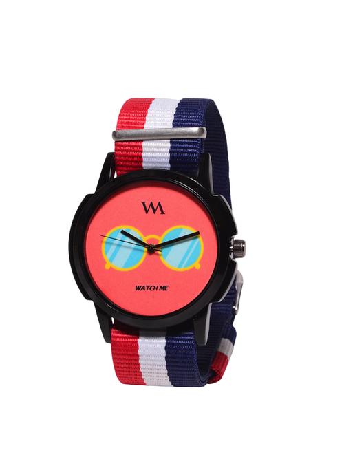 watch me nylon strap analog watch - 14341947 - Very Small Image - 1