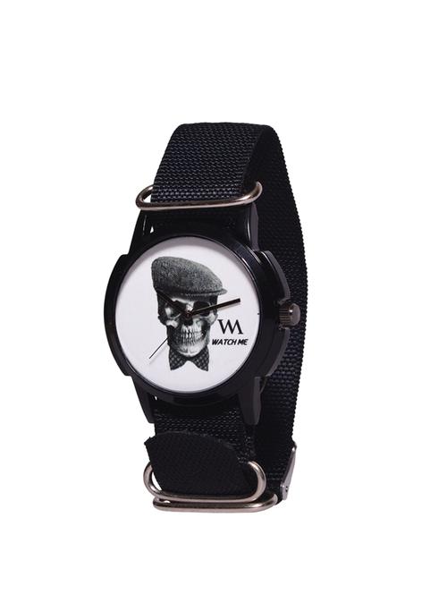 watch me printed round dial nylon strap analog watch - 14341955 - Very Small Image - 1