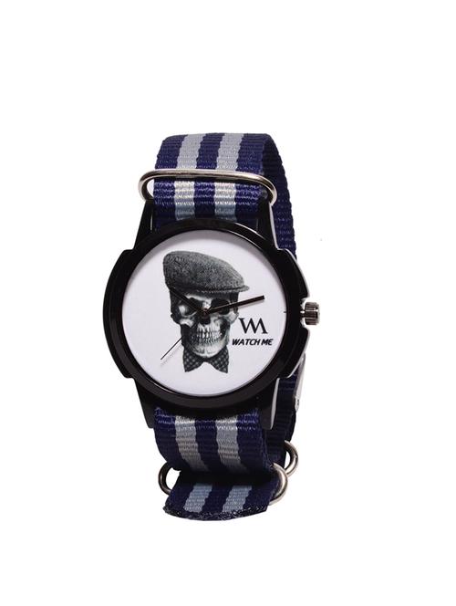watch me printed round dial nylon strap analog watch - 14341957 - Very Small Image - 1