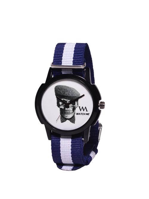 watch me printed round dial nylon strap analog watch - 14341959 - Very Small Image - 1