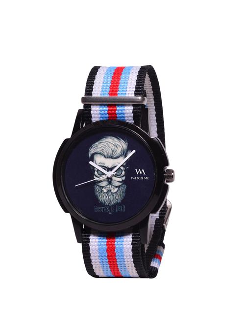 watch me printed dial nylon strap analog watch - 14341964 - Very Small Image - 1