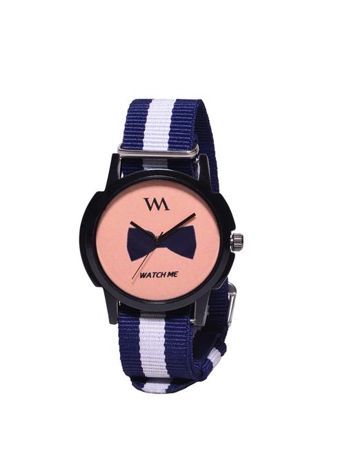 watch me printed dial nylon strap analog watch - 14341975 - Very Small Image - 1
