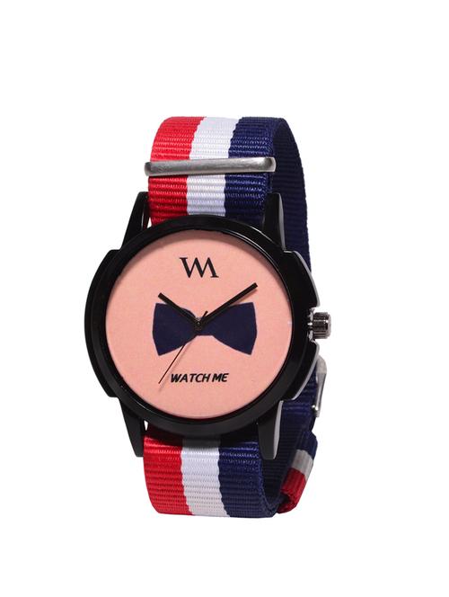 watch me printed dial nylon strap analog watch - 14341978 - Very Small Image - 1