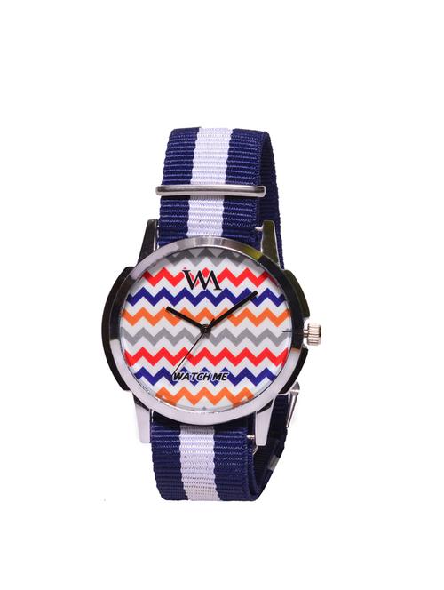 watch me printed dial nylon strap analog watch - 14342006 - Very Small Image - 1