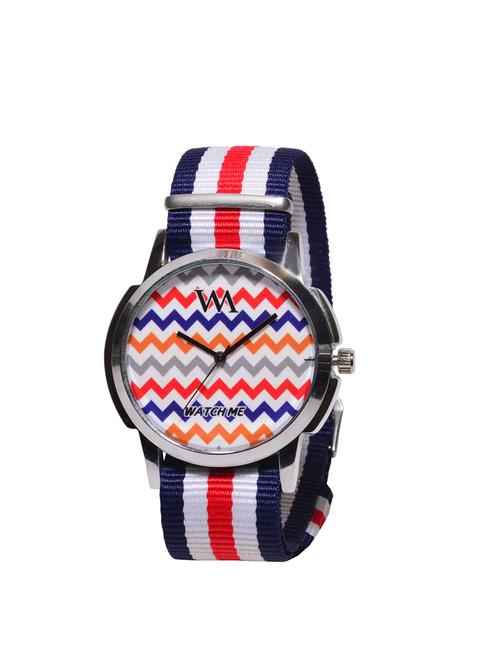 watch me printed dial nylon strap analog watch - 14342007 - Very Small Image - 1