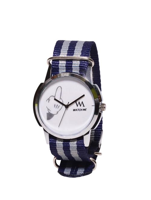 watch me round dial nylon strap analog watch - 14342022 - Very Small Image - 1
