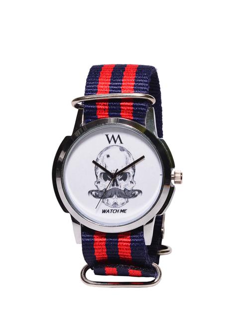 watch me round dial nylon strap analog watch - 14342031 - Very Small Image - 1
