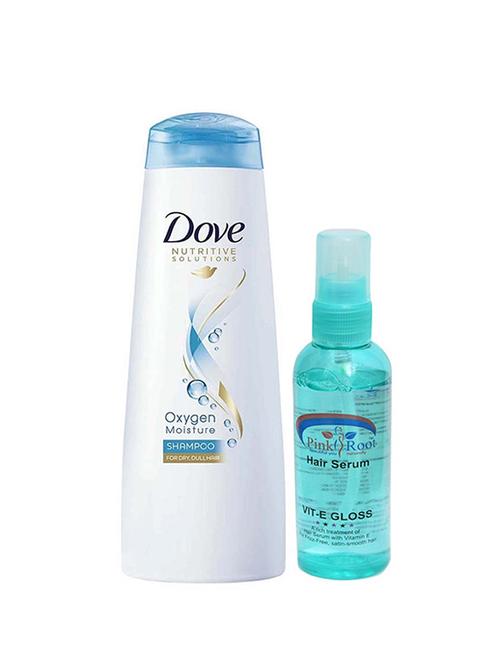 dove oxygen moisture shampoo with pink root hair serum pack of 2 - 14342592 - Very Small Image - 1