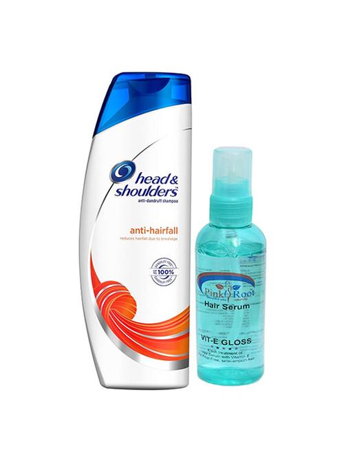 head & shoulder anti-hairfall shampoo with pink root hair serum pack of 2 - 14342593 - Very Small Image - 1