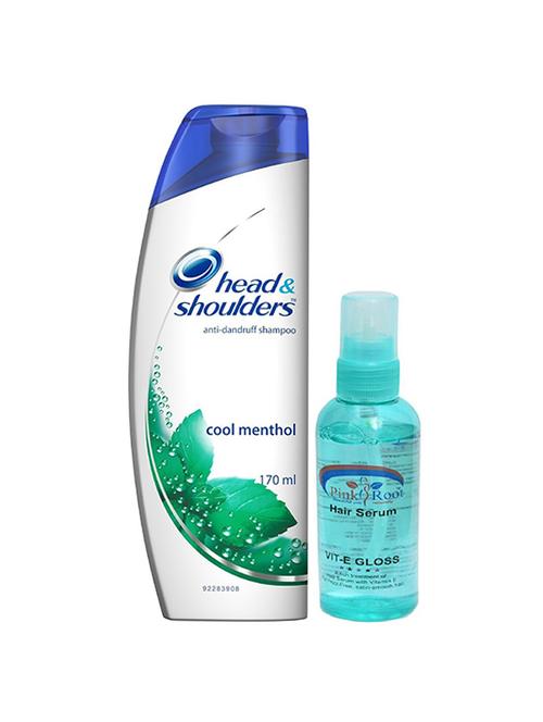 head & shoulder cool menthol shampoo 170 ml with pink root hair serum pack of 2 - 14342594 - Very Small Image - 1