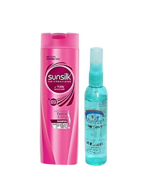 sunsilk lusciously thick & long shampoo 180ml with pink root hair serum pack of 2 - 14342601 - Very Small Image - 1
