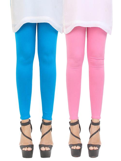set of 2 multicolored viscose leggings - 14343647 - Very Small Image - 1