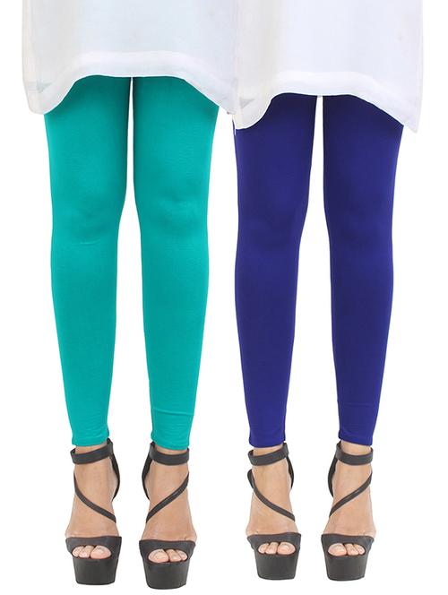set of 2 multicolored viscose leggings - 14343653 - Very Small Image - 1