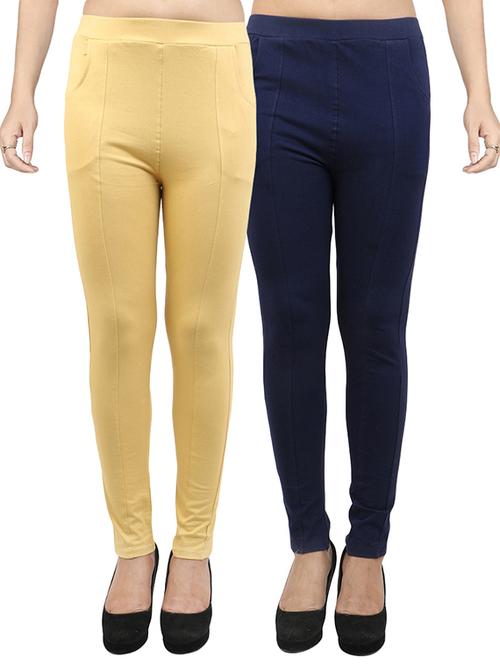 set of 2 multicolored cotton track pants - 14343667 - Very Small Image - 1